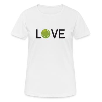 Tennisliebhaber - Frauen T-Shirt atmungsaktiv - Weiß - Vorne - AI Model Female 172 dark (172cm)