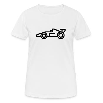 Rennwagen - Frauen T-Shirt atmungsaktiv - Weiß - Vorne - AI Model Female 172 dark (172cm)