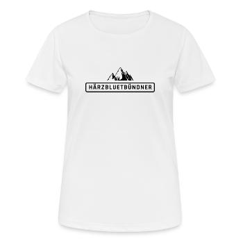 Härzbluetbündner, fier natif des Grisons - T-shirt respirant Femme - blanc - Devant - AI Model Female 172 dark (172cm)
