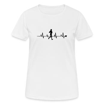 Faire du jogging - T-shirt respirant Femme - blanc - Devant - AI Model Female 172 dark (172cm)