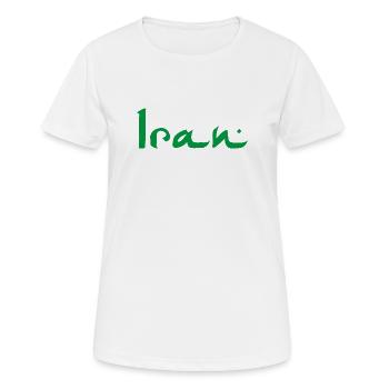 Iran - T-shirt respirant Femme - blanc - Devant - AI Model Female 172 dark (172cm)
