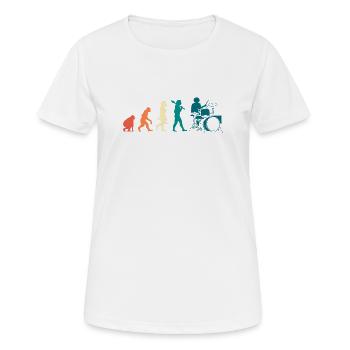 Drummer Drum Drumsticks - Women's Breathable T-Shirt - white - Front - AI Model Female 172 dark (172cm)