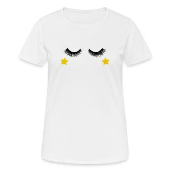 Conception des cils - T-shirt respirant Femme - blanc - Devant - AI Model Female 172 dark (172cm)