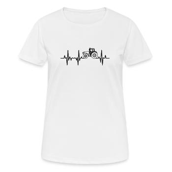 Traktor Pulsschlag - Frauen T-Shirt atmungsaktiv - Weiß - Vorne - AI Model Female 172 dark (172cm)