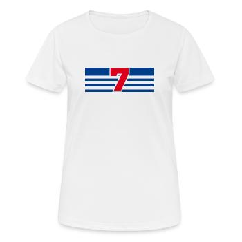 Nummer 7 Frankreich - Frauen T-Shirt atmungsaktiv - Weiß - Vorne - AI Model Female 172 dark (172cm)