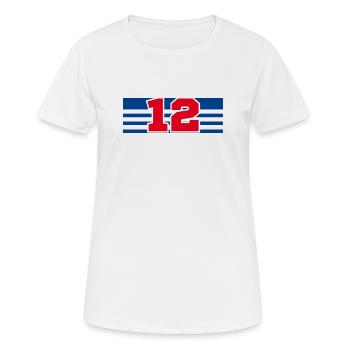 Numéro 12 France - T-shirt respirant Femme - blanc - Devant - AI Model Female 172 dark (172cm)