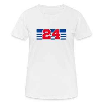 Number 24 France - Women's Breathable T-Shirt - white - Front - AI Model Female 172 dark (172cm)