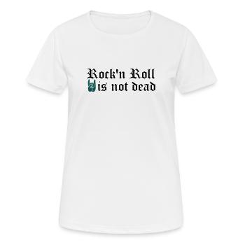 Le Rock'n Roll n'est pas mort - personnalisable - T-shirt respirant Femme - blanc - Devant - AI Model Female 172 dark (172cm)