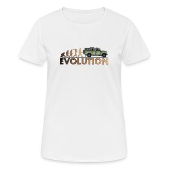 Defender 110 Évolution - T-shirt respirant Femme - blanc - Devant - AI Model Female 172 dark (172cm)