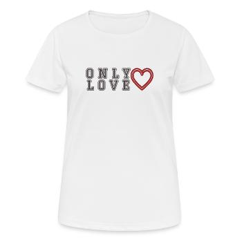 Seulement L - T-shirt respirant Femme - blanc - Devant - AI Model Female 172 dark (172cm)