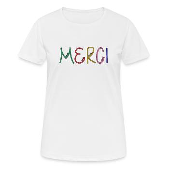 VIELEN DANK. DANKE. VIELEN DANK. JAHRESTAG. GEBURT. - Frauen T-Shirt atmungsaktiv - Weiß - Vorne - AI Model Female 172 dark (172cm)