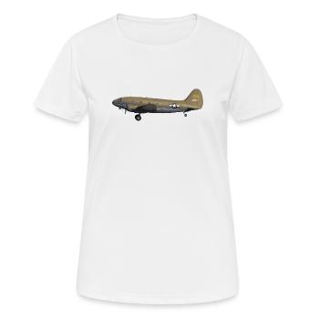 C-46 - Women's Breathable T-Shirt - white - Front - AI Model Female 172 dark (172cm)