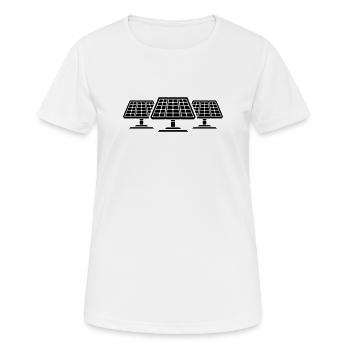 Solar PV Anlage Panele - Frauen T-Shirt atmungsaktiv - Weiß - Vorne - AI Model Female 172 dark (172cm)