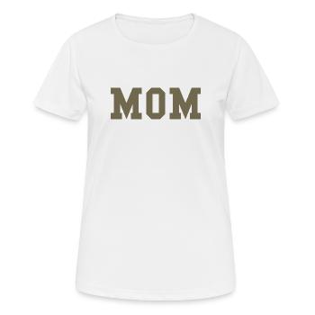MOM – Bold College Style for Mother's Day - Women's Breathable T-Shirt - white - Front - AI Model Female 172 dark (172cm)