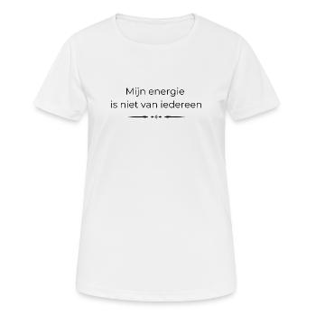 Borders Gift | My Energy Doesn't Belong to Everyone - Women's Breathable T-Shirt - white - Front - AI Model Female 172 dark (172cm)