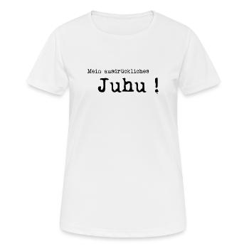 express yay - Women's Breathable T-Shirt - white - Front - AI Model Female 172 dark (172cm)