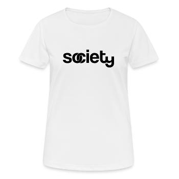 société - T-shirt respirant Femme - blanc - Devant - AI Model Female 172 dark (172cm)