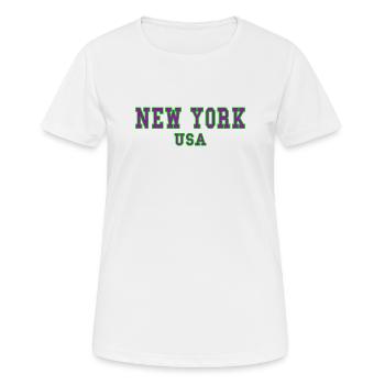 New York Gift America - T-shirt respirant Femme - blanc - Devant - AI Model Female 172 dark (172cm)