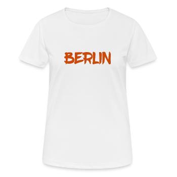 Berlin - Deutschland - Hauptstadt - Berliner Bär - Frauen T-Shirt atmungsaktiv - Weiß - Vorne - AI Model Female 172 dark (172cm)