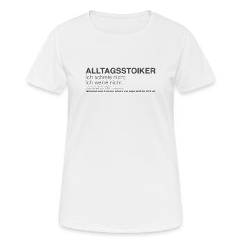 Elternteil und Alltagsstoiker  - Frauen T-Shirt atmungsaktiv - Weiß - Vorne - AI Model Female 172 dark (172cm)