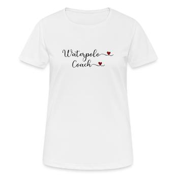 Waterpolo Coach with a Heart Design - Women's Breathable T-Shirt - white - Front - AI Model Female 172 dark (172cm)