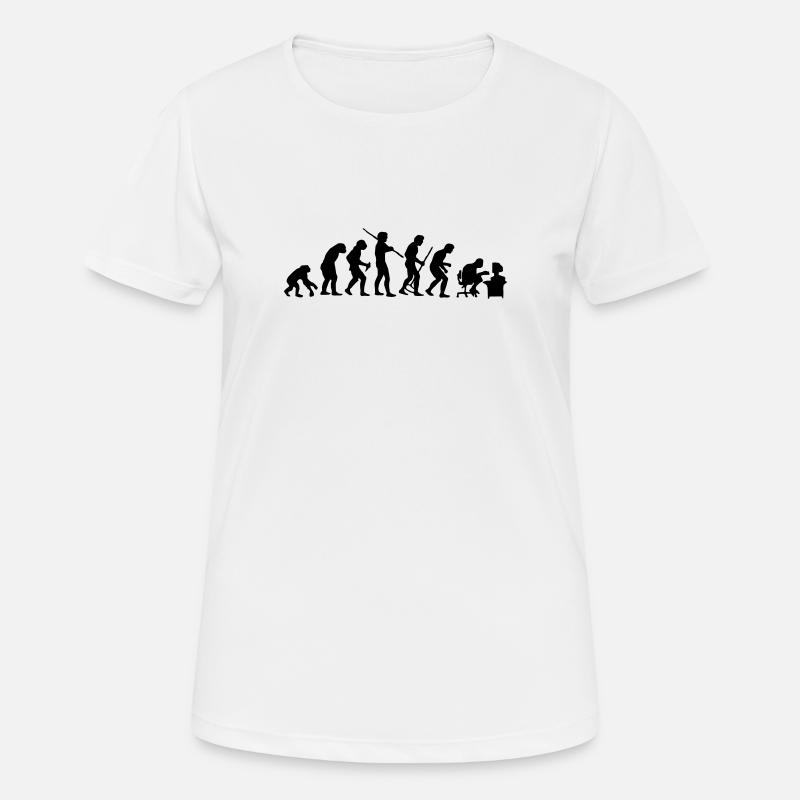 Evolution - Frauen T-Shirt atmungsaktiv - Weiß