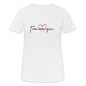 Trauzeugin Herz Junggesellinnenabschied - Frauen T-Shirt atmungsaktiv - Weiß - Vorne - AI Model Female 172 dark (172cm)