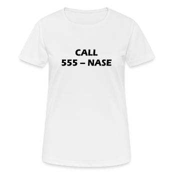 CALL 555 - NEZ - T-shirt respirant Femme - blanc - Devant - AI Model Female 172 dark (172cm)