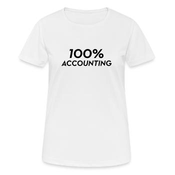 Buchhalter / Buchhaltung / erklären / Finanzen - Frauen T-Shirt atmungsaktiv - Weiß - Vorne - AI Model Female 172 dark (172cm)