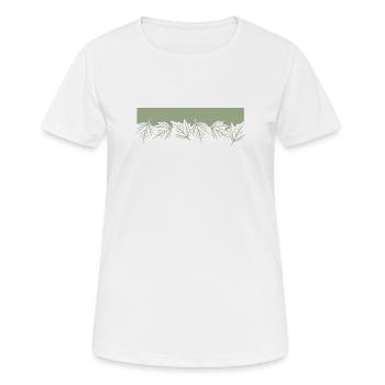 Natur Blätter Laub Wald Leaf - Frauen T-Shirt atmungsaktiv - Weiß - Vorne - AI Model Female 172 dark (172cm)