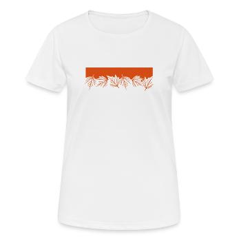 Nature Leaves Foliage Forest Leaf orange - Women's Breathable T-Shirt - white - Front - AI Model Female 172 dark (172cm)