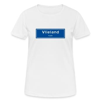 Ortsschild Vlieland - Frauen T-Shirt atmungsaktiv - Weiß - Vorne - AI Model Female 172 dark (172cm)