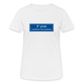 Loosdrechtse plassen 5e plas - T-shirt respirant Femme - blanc - Devant - AI Model Female 172 dark (172cm)