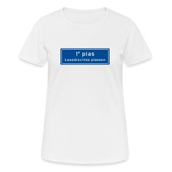 Loosdrechtse plassen 1st plas - T-shirt respirant Femme - blanc - Devant - AI Model Female 172 dark (172cm)