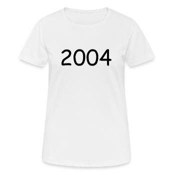 2004 20.Geburtstag birthday Jahreszahl schwarz - Frauen T-Shirt atmungsaktiv - Weiß - Vorne - AI Model Female 172 dark (172cm)
