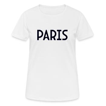 Paris - T-shirt respirant Femme - blanc - Devant - AI Model Female 172 dark (172cm)
