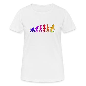 Clamping Brick Evolution Humanity Studded Brick - Women's Breathable T-Shirt - white - Front - AI Model Female 172 dark (172cm)