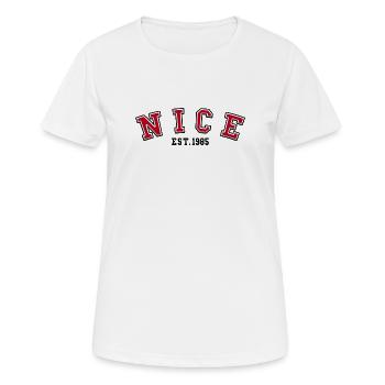Nizza, gegründet 1985 - Frauen T-Shirt atmungsaktiv - Weiß - Vorne - AI Model Female 172 dark (172cm)