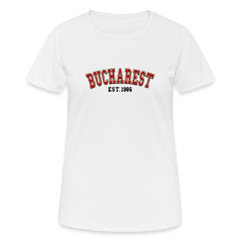 Bukarest, gegründet 1986 - Frauen T-Shirt atmungsaktiv - Weiß - Vorne - AI Model Female 172 dark (172cm)