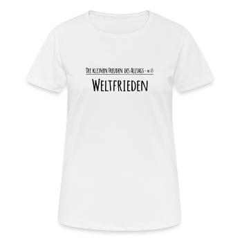 Plaisirs du quotidien - T-shirt respirant Femme - blanc - Devant - AI Model Female 172 dark (172cm)