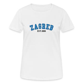 Zagreb Fondée en 2006 - T-shirt respirant Femme - blanc - Devant - AI Model Female 172 dark (172cm)