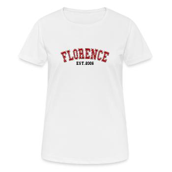 Florence Est. 2006 - Women's Breathable T-Shirt - white - Front - AI Model Female 172 dark (172cm)