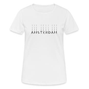 Effervescent Amsterdam - T-shirt respirant Femme - blanc - Devant - AI Model Female 172 dark (172cm)