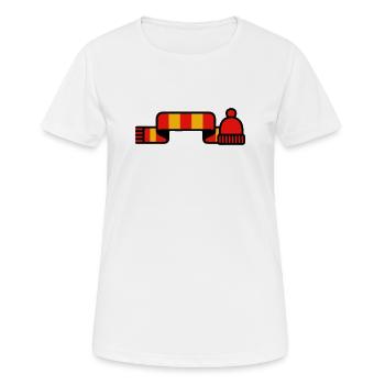 Fan scarf cap stadium logo - Women's Breathable T-Shirt - white - Front - AI Model Female 172 dark (172cm)