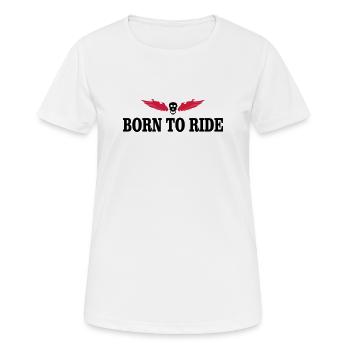 Cadeaux drôles pour les motards - T-shirt respirant Femme - blanc - Devant - AI Model Female 172 dark (172cm)