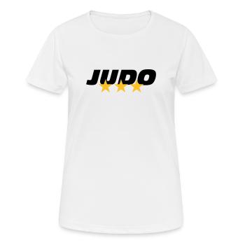 [ Judo ] - T-shirt respirant Femme - blanc - Devant - AI Model Female 172 dark (172cm)