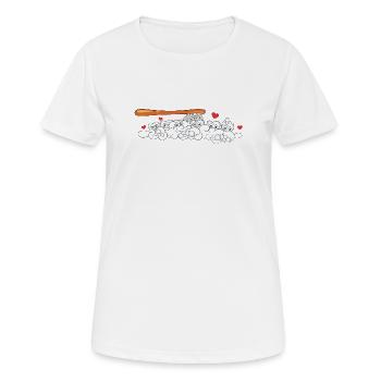 Dents Brosse à dents Soins dentaires Fun - T-shirt respirant Femme - blanc - Devant - AI Model Female 172 dark (172cm)