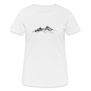 watzmann, Berchtesgaden, Alpes bavaroises, montagne - T-shirt respirant Femme - blanc - Devant - AI Model Female 172 dark (172cm)
