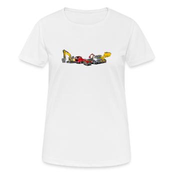 Flotte d’engins de chantier - T-shirt respirant Femme - blanc - Devant - AI Model Female 172 dark (172cm)
