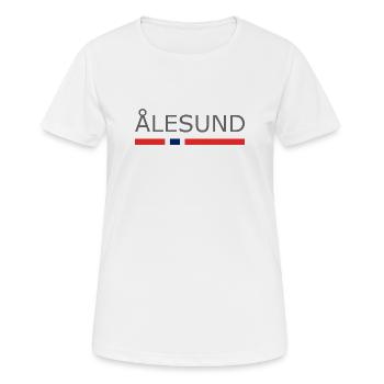 Alesund - Norvège - Norvège - Norvège - T-shirt respirant Femme - blanc - Devant - AI Model Female 172 dark (172cm)